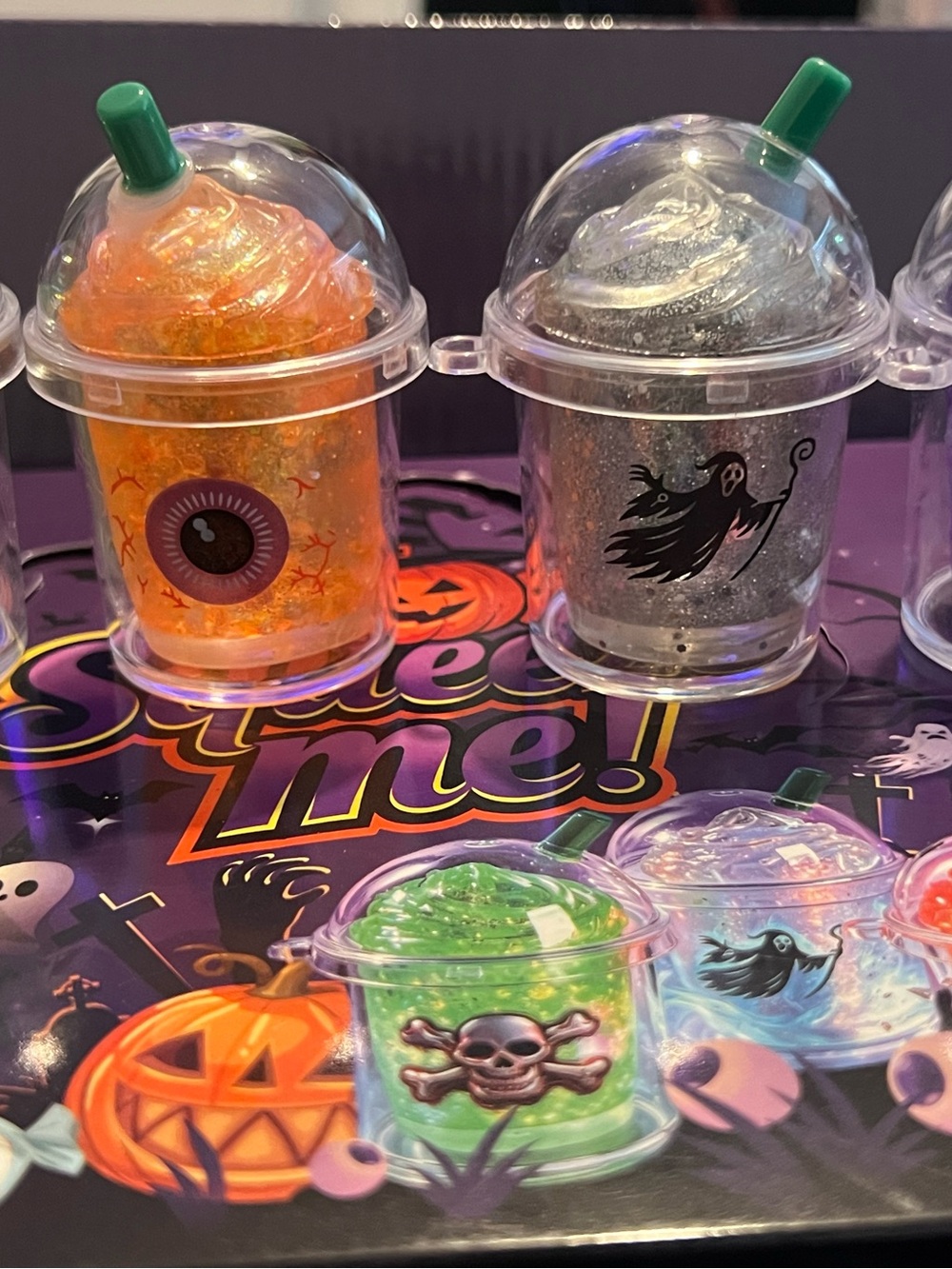 Halloween Glitter Frappe  Squishy for  Orange, Silver, Green or Purple NeeDoh